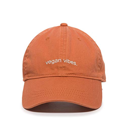 Vegan Vibes Baseball Cap Embroidered Cotton Adjustable Dad Hat - Picture 13 of 19