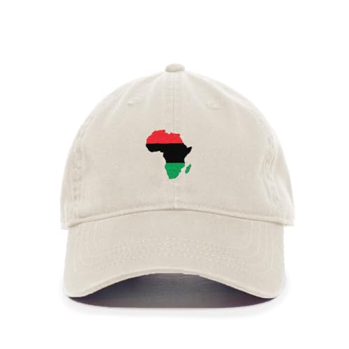 Africa Map Colored Embroidered Baseball Cap Cotton Adjustable Dad Hat - Picture 14 of 19