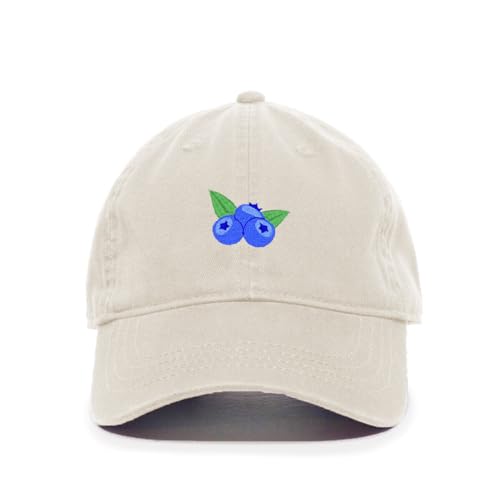 Blueberries Embroidered Baseball Cap Cotton Adjustable Dad Hat - Picture 14 of 19