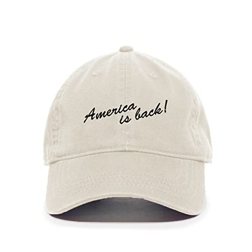 America is Back Baseball Cap Embroidered Cotton Adjustable Dad Hat - Picture 14 of 19