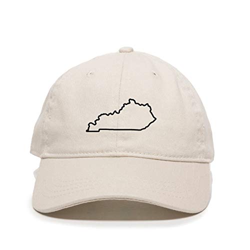 Kentucky Map Outline Dad Baseball Cap Embroidered Cotton Adjustable Dad Hat - Picture 14 of 19
