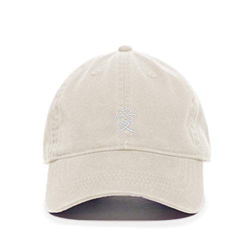 Japanese Love Baseball Cap Embroidered Cotton Adjustable Dad Hat - Picture 14 of 19