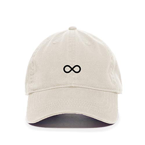 Tech Design Infinity Symbol Baseball Cap - Embroidered Cotton Adjustable Dad Hat, White - View #2