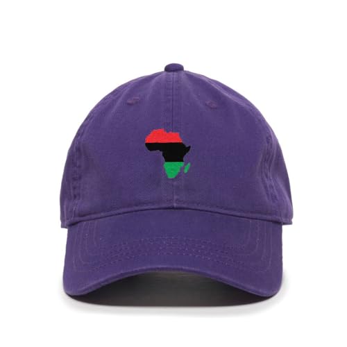 Africa Map Colored Embroidered Baseball Cap Cotton Adjustable Dad Hat - Picture 15 of 19