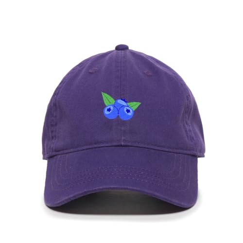Blueberries Embroidered Baseball Cap Cotton Adjustable Dad Hat - Picture 15 of 19