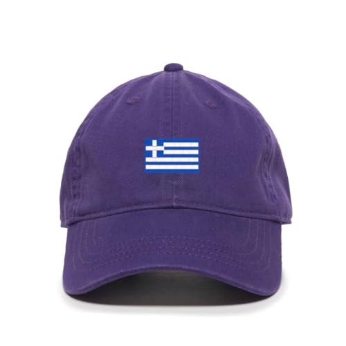 Greece Flag Embroidered Baseball Cap Cotton Adjustable Dad Hat - Picture 15 of 19