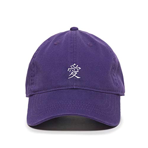 Japanese Love Baseball Cap Embroidered Cotton Adjustable Dad Hat - Picture 15 of 19