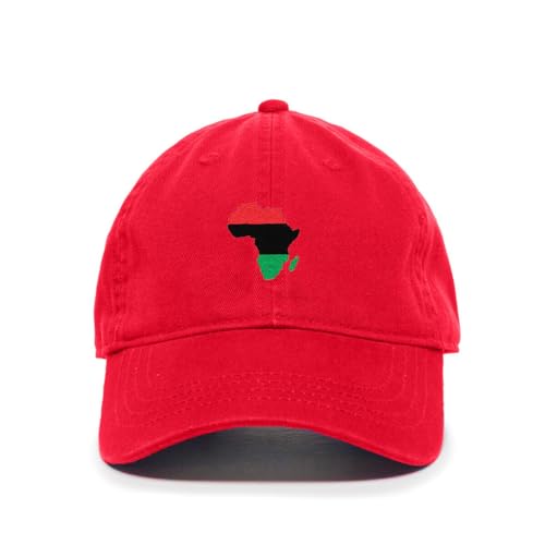 Africa Map Colored Embroidered Baseball Cap Cotton Adjustable Dad Hat - Picture 16 of 19