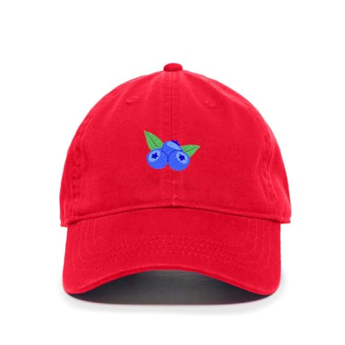 Blueberries Embroidered Baseball Cap Cotton Adjustable Dad Hat - Picture 16 of 19