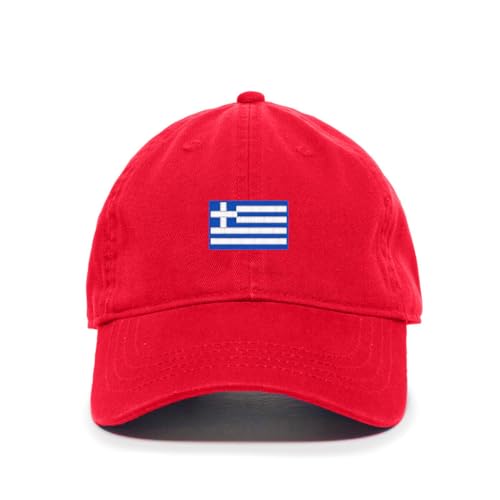 Greece Flag Embroidered Baseball Cap Cotton Adjustable Dad Hat - Picture 16 of 19