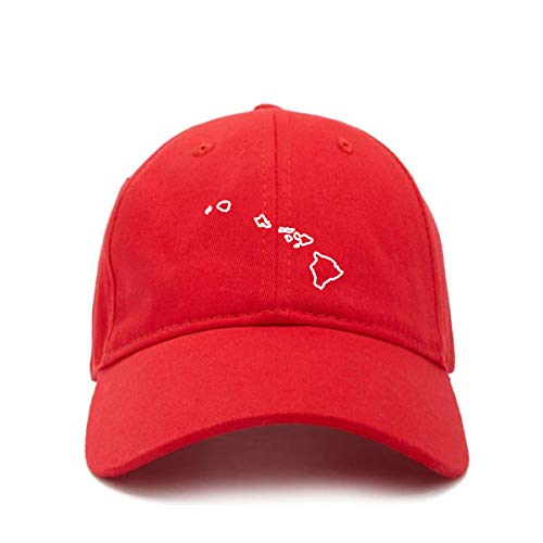 Hawaii Map Outline Baseball Cap Embroidered Cotton Adjustable Dad Hat - Picture 16 of 19