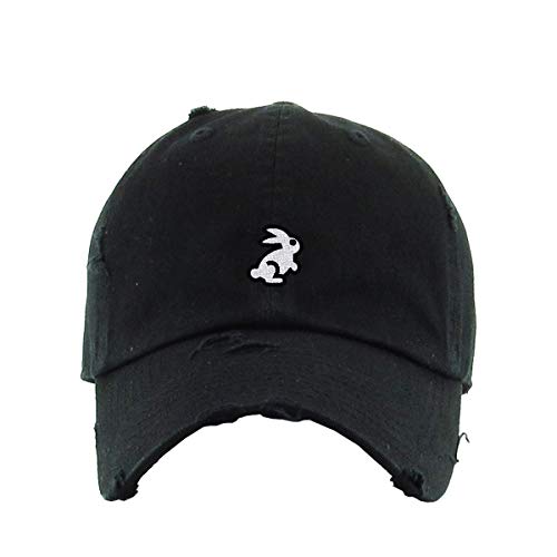 Bunny Vintage Baseball Cap Embroidered Cotton Adjustable Distressed Dad Hat - Picture 2 of 15