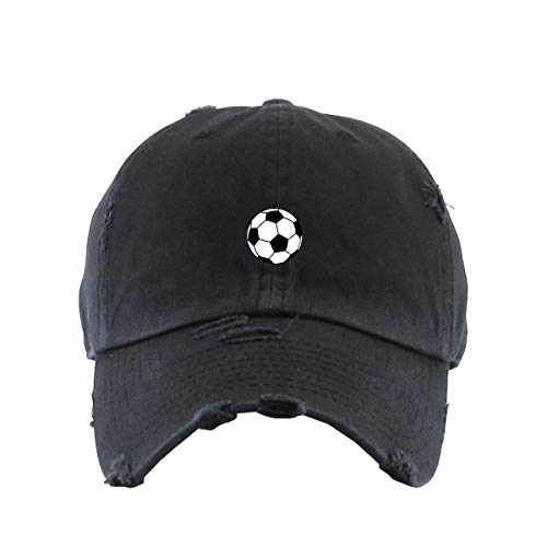 Soccer Ball Vintage Baseball Cap Embroidered Adjustable Distressed Dad Hat - Bild 3 von 15