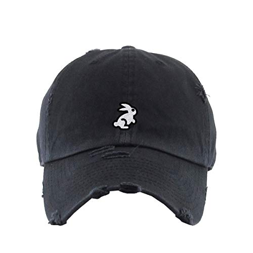 Bunny Vintage Baseball Cap Embroidered Cotton Adjustable Distressed Dad Hat - Picture 3 of 15