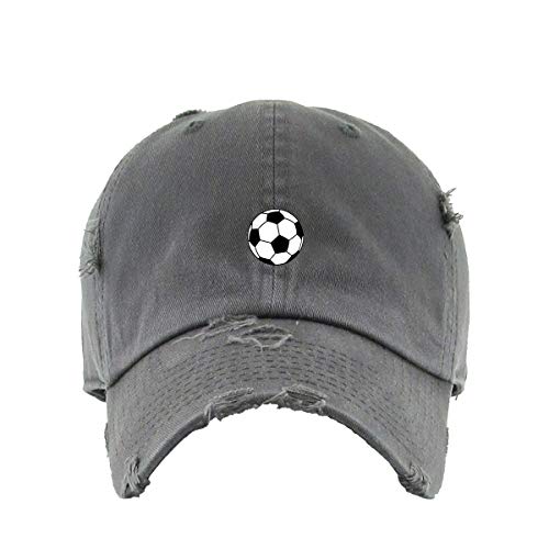 Soccer Ball Vintage Baseball Cap Embroidered Adjustable Distressed Dad Hat - Bild 5 von 15