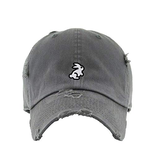 Bunny Vintage Baseball Cap Embroidered Cotton Adjustable Distressed Dad Hat - Picture 5 of 15