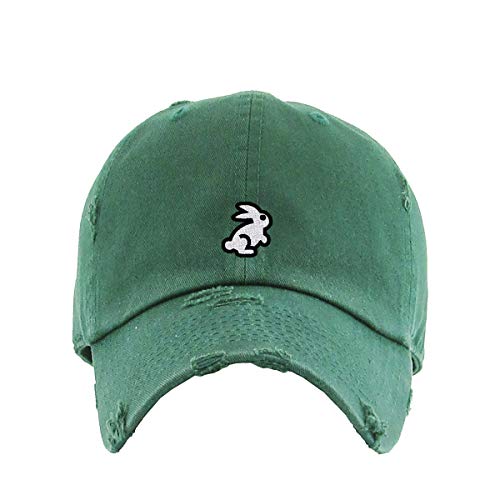 Bunny Vintage Baseball Cap Embroidered Cotton Adjustable Distressed Dad Hat - Picture 7 of 15