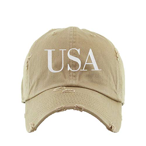 USA Trump Vintage Baseball Cap bestickt Baumwolle verstellbar abgenutzt Papa Mütze - Bild 8 von 15