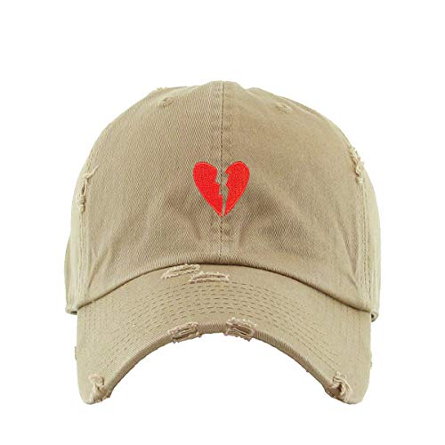 Broken Heart Vintage Baseball Cap bestickt verstellbar abgenutzt Papa Mütze - Bild 8 von 15