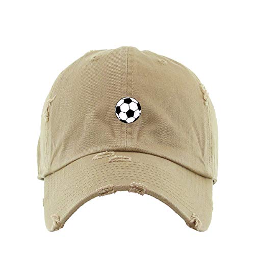Soccer Ball Vintage Baseball Cap Embroidered Adjustable Distressed Dad Hat - Bild 8 von 15