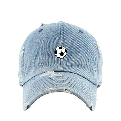Soccer Ball Vintage Baseball Cap Embroidered Adjustable Distressed Dad Hat - Bild 9 von 15