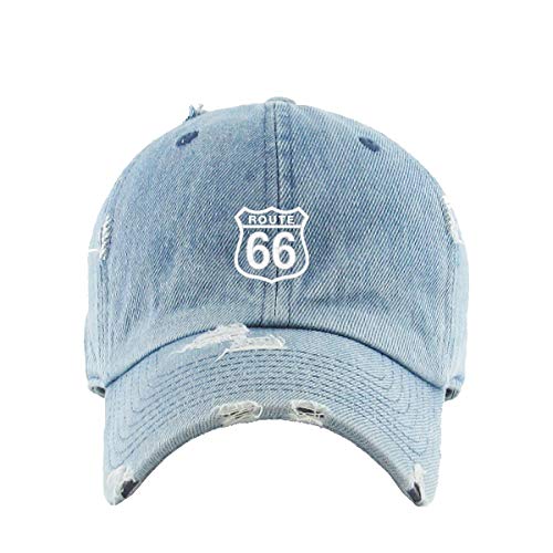 Route 66 Vintage Dad Hat – Adjustable Cotton Baseball Cap, Embroidered & Distressed Style | One Size Fits All - View #10