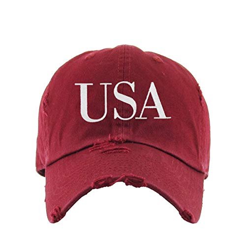 USA Trump Vintage Baseball Cap bestickt Baumwolle verstellbar abgenutzt Papa Mütze - Bild 10 von 15