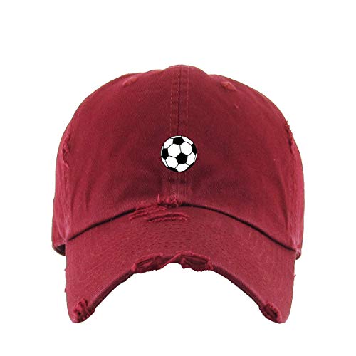 Soccer Ball Vintage Baseball Cap Embroidered Adjustable Distressed Dad Hat - Bild 10 von 15