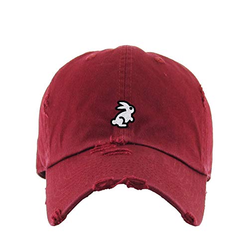 Bunny Vintage Baseball Cap Embroidered Cotton Adjustable Distressed Dad Hat - Picture 10 of 15