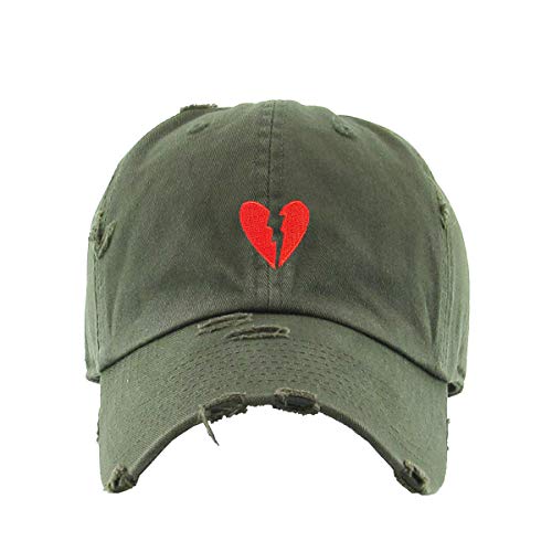 Broken Heart Vintage Baseball Cap bestickt verstellbar abgenutzt Papa Mütze - Bild 12 von 15