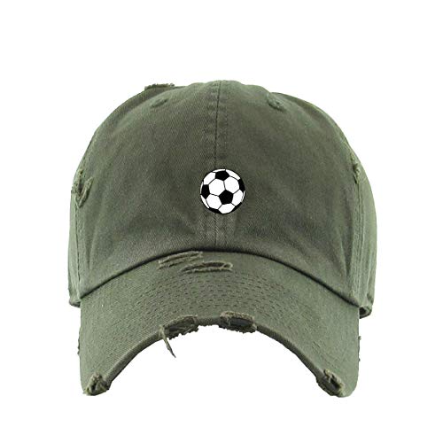 Soccer Ball Vintage Baseball Cap Embroidered Adjustable Distressed Dad Hat - Bild 12 von 15