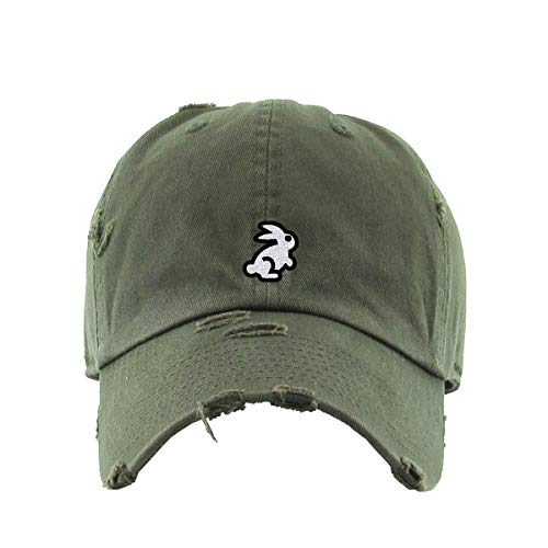 Bunny Vintage Baseball Cap Embroidered Cotton Adjustable Distressed Dad Hat - Picture 12 of 15