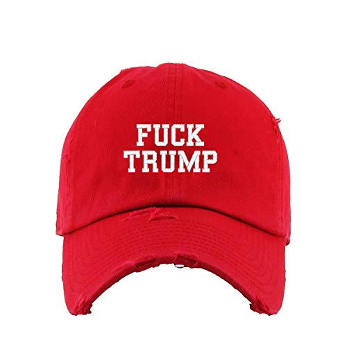 F*ck Trump Vintage Baseball Cap Embroidered Cotton Adjustable Distressed Dad Hat - Picture 13 of 15
