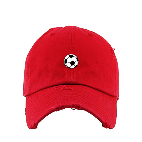 Soccer Ball Vintage Baseball Cap Embroidered Adjustable Distressed Dad Hat - Bild 13 von 15