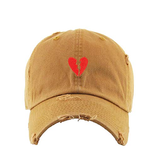 Broken Heart Vintage Baseball Cap bestickt verstellbar abgenutzt Papa Mütze - Bild 14 von 15