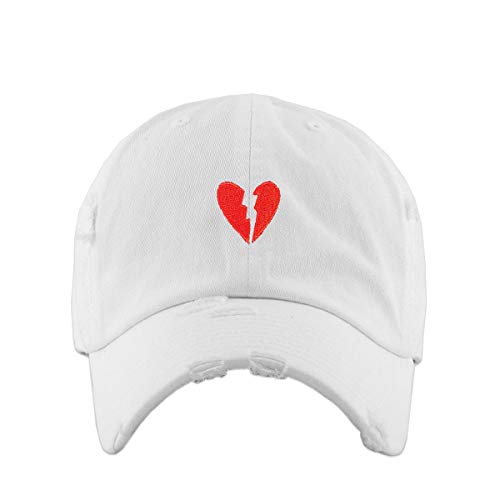 Broken Heart Vintage Baseball Cap bestickt verstellbar abgenutzt Papa Mütze - Bild 15 von 15