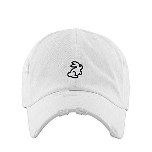 Bunny Vintage Baseball Cap Embroidered Cotton Adjustable Distressed Dad Hat - Picture 15 of 15