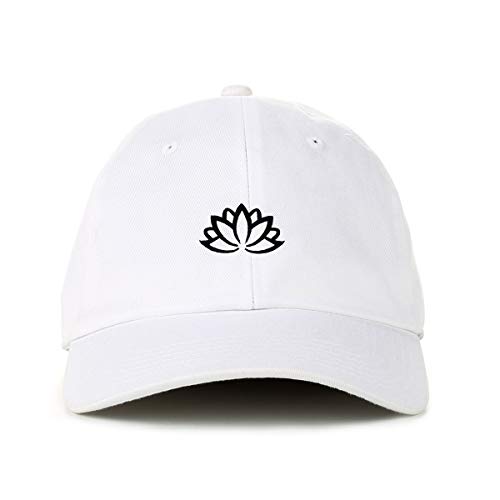 Lotus Flower Baseball Cap Embroidered Cotton Adjustable Dad Hat - Picture 19 of 19
