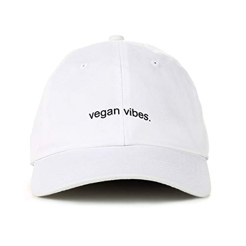 Vegan Vibes Baseball Cap Embroidered Cotton Adjustable Dad Hat - Picture 19 of 19