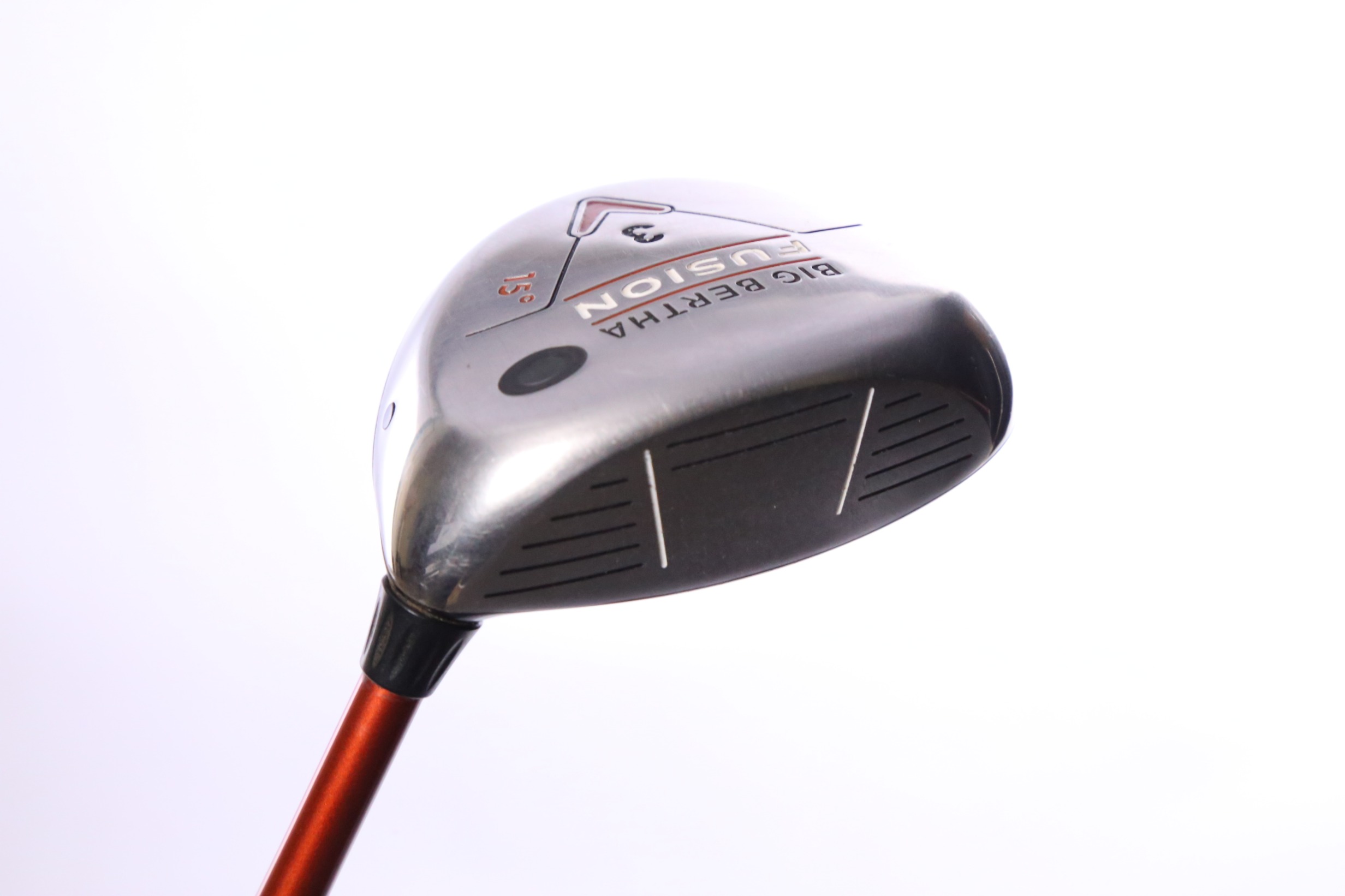 Callaway Big Bertha Fusion 15* 3-Wood Stiff Flex Aldila NVS Orange