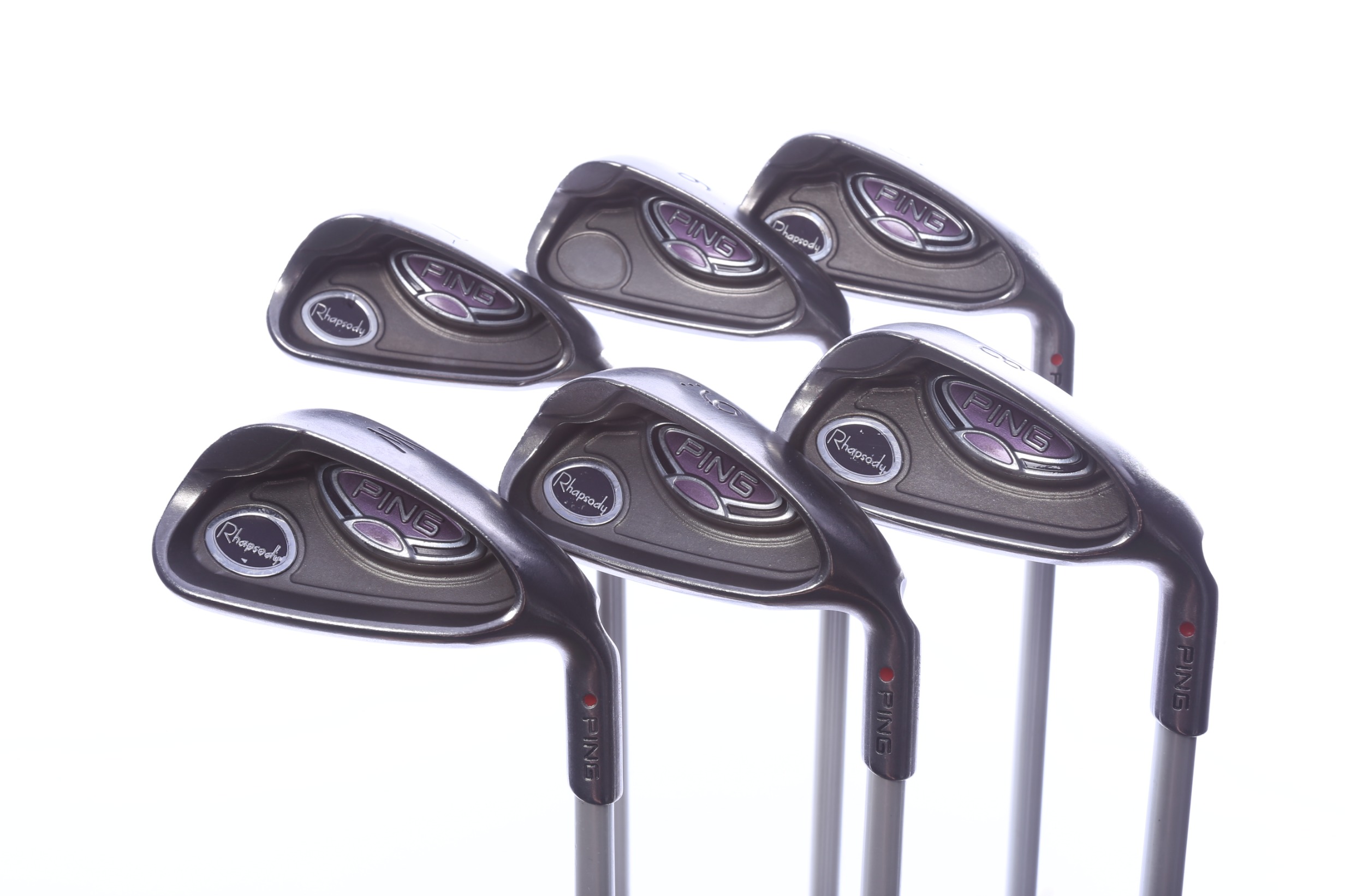 PING　Rhapsody（ラプソディ）　レディース　アイアンセット　5本 Ping Rhapsody Iron Set 5-PW -1 in Ladies Flex Graphite Shaft Very Good
