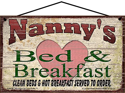 Nanny's Bed and Breakfast Sign for Grandma Mother's Day Gift Home B&B Decor - Picture 2 of 3