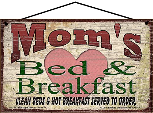 Mom's Bed and Breakfast Sign Vtg Style Mother's Day Gift House and Home Decor - Picture 2 of 2