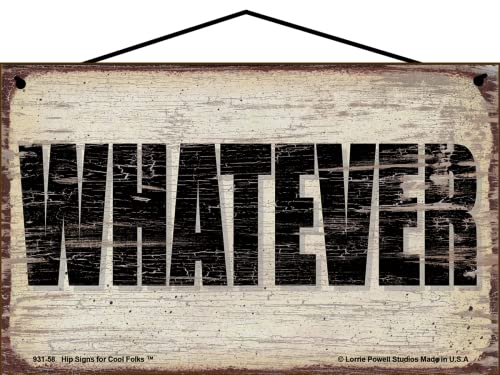 Whatever Sign Vtg Style Saying Quote One Word Gift Home Decor Hanging Wall Art - Picture 2 of 3