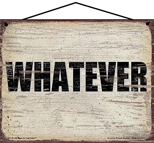 Whatever Sign Vtg Style Saying Quote One Word Gift Home Decor Hanging Wall Art - Picture 3 of 3