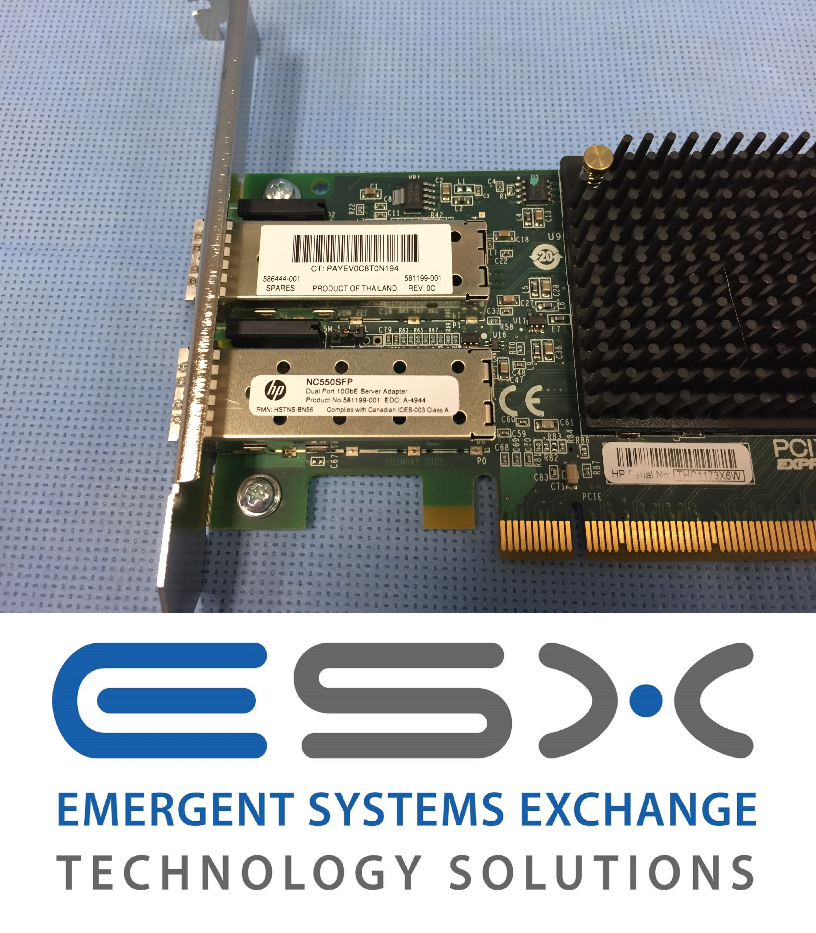 HP NC550SFP Dual Port 10G SFP+ Network Server Adapter 586444-001 581199 ...
