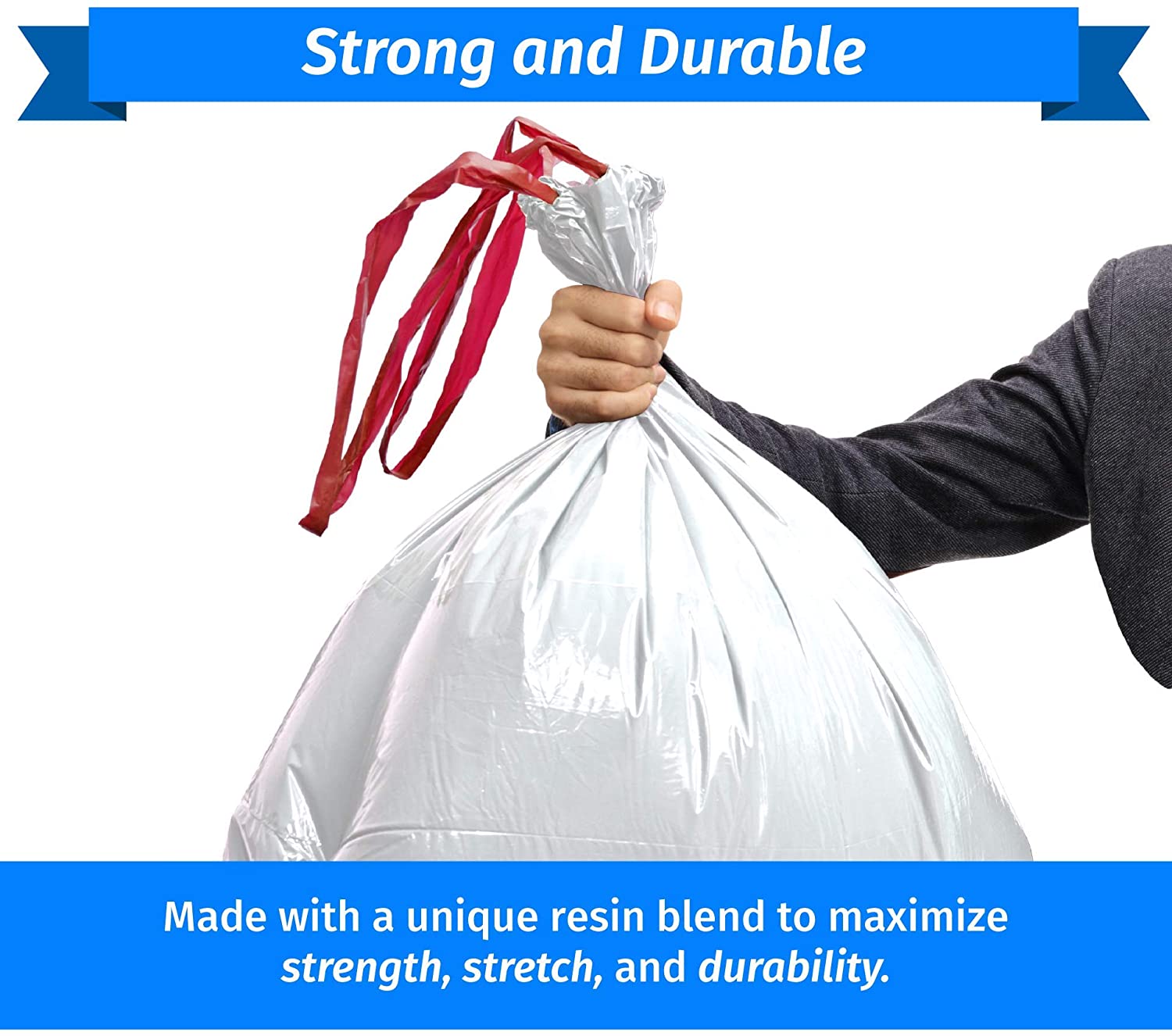 Reli. 610 Gallon Trash Bags Drawstring (500 Count Bulk) Small 8 Gal