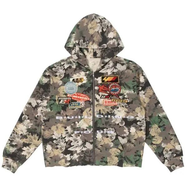 Bldg4 future patch hoodie with full zip front