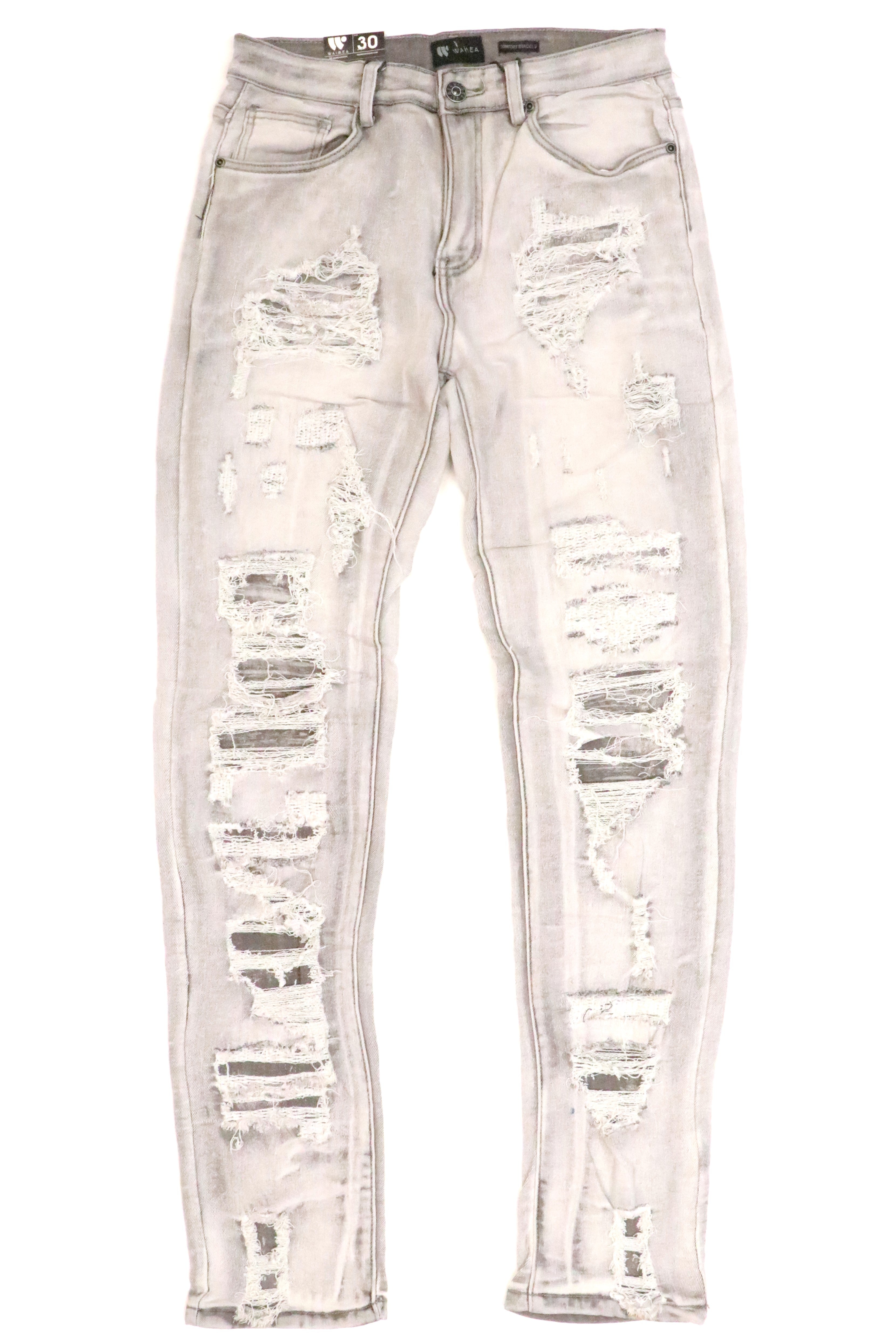 Waimea ripped destroyed baggy stacked denim - Picture 3 of 3