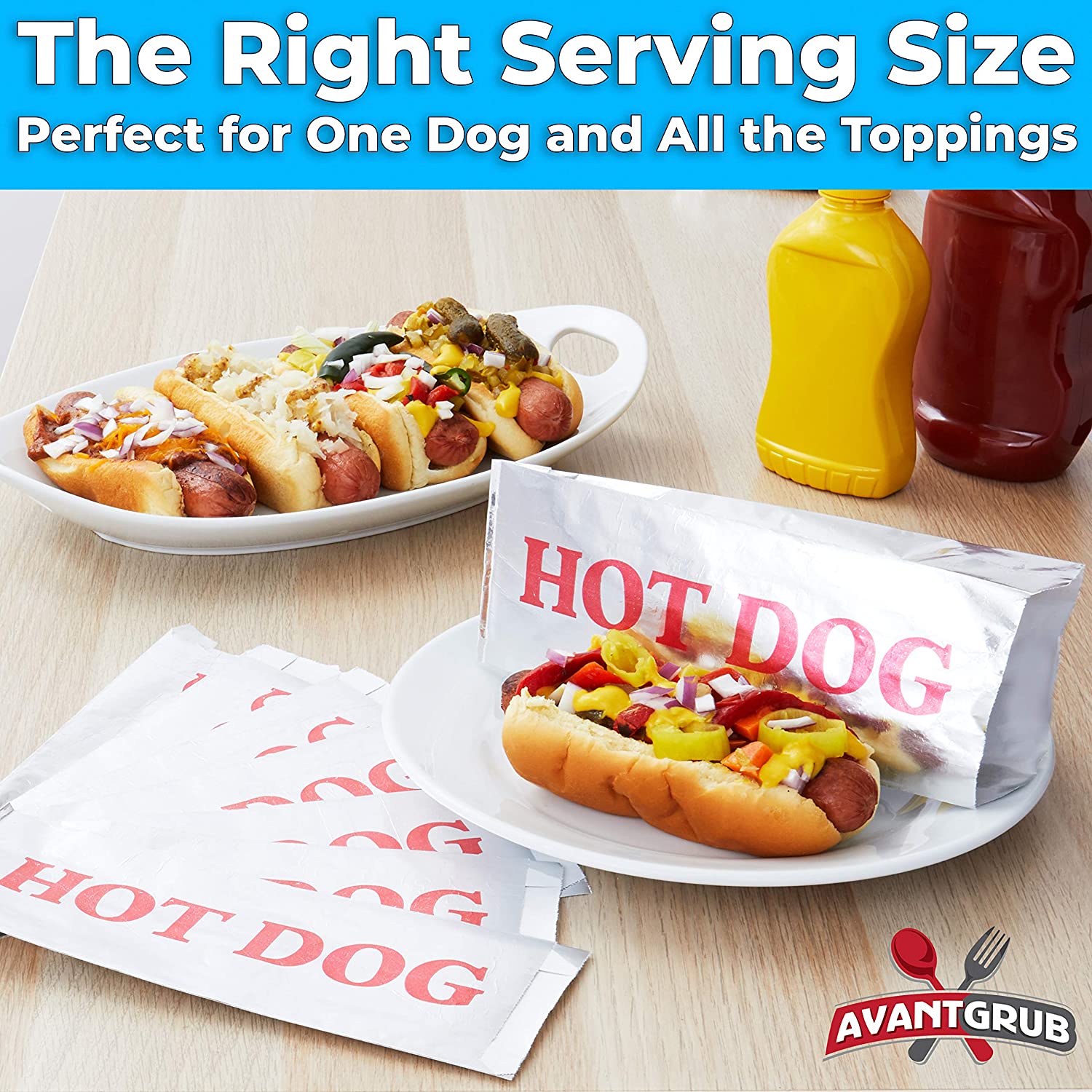 Classic Foil Hot Dog Wrapper Pack for Carnival & Concession Stand by